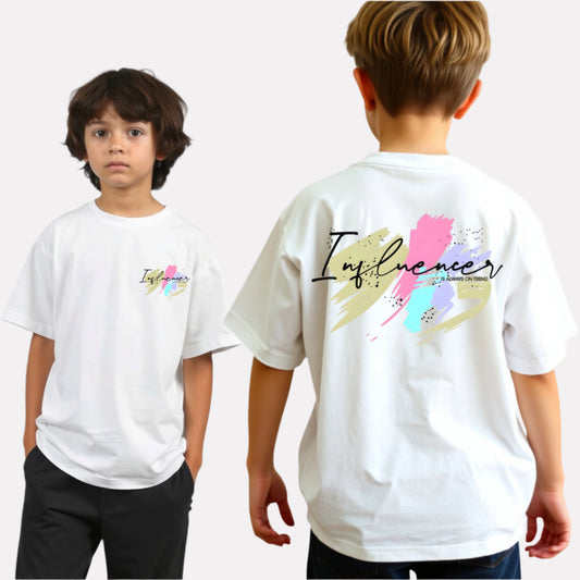 Boys Printed Extended Sleeves Oversized T-shirt