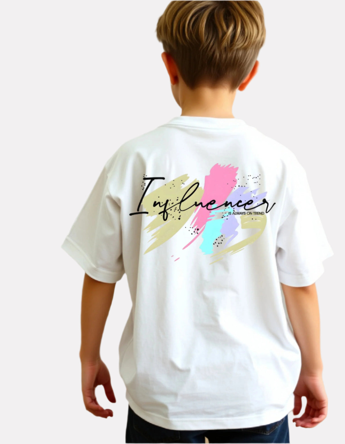 Boys Printed Extended Sleeves Oversized T-shirt