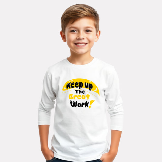 Graphic Printed Boy Cotton Full Sleeve T-Shirt