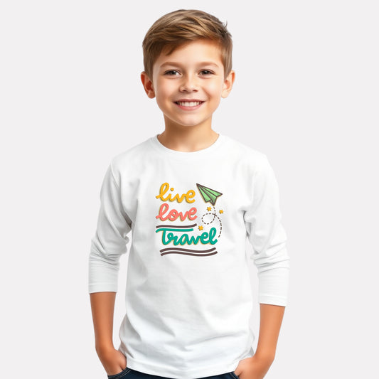 Graphic Printed Boy Cotton Full Sleeve T-Shirt
