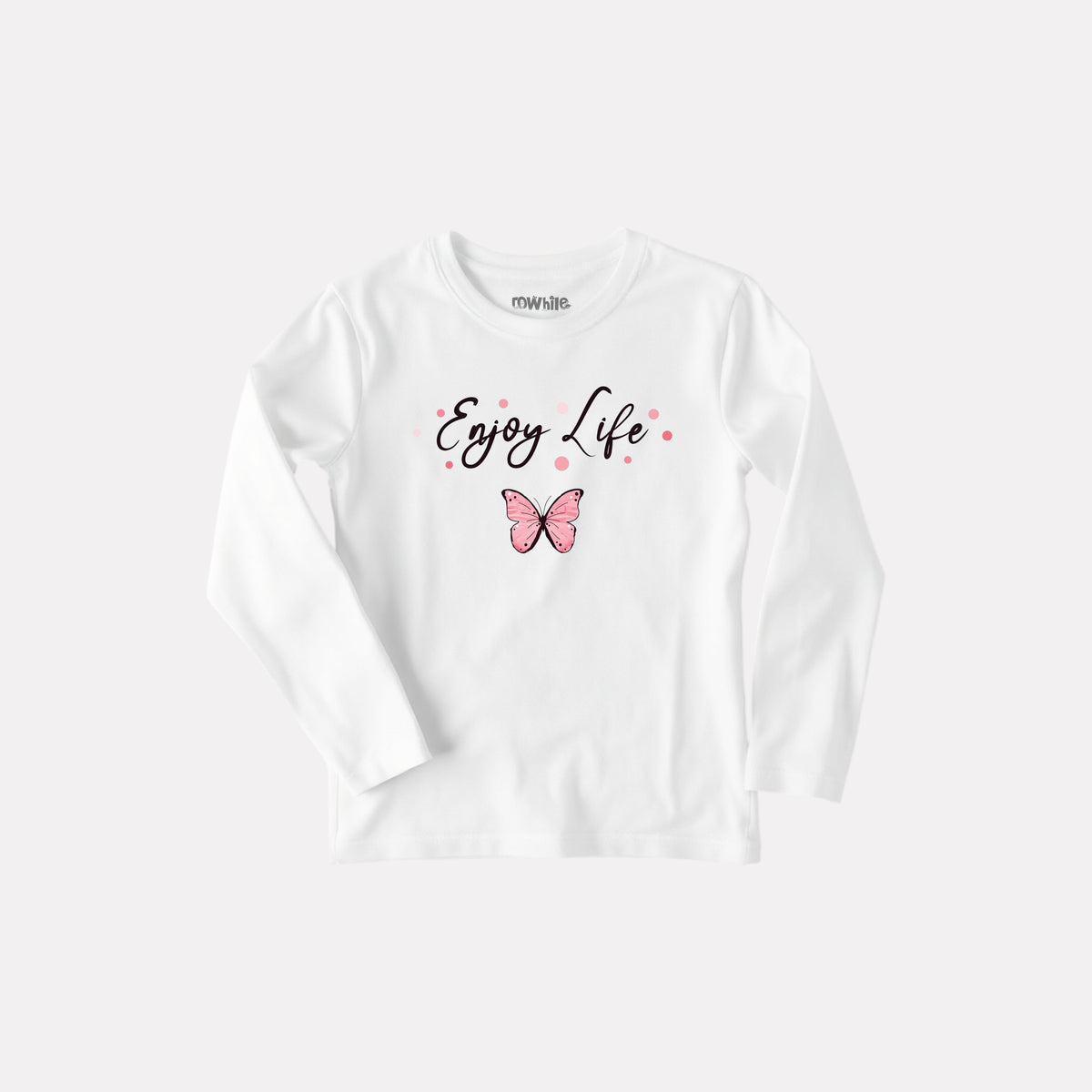 Comfy Round Neck Full Sleeve T-Shirt for Girls