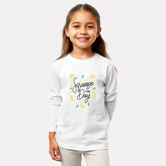 Comfy Round Neck Full Sleeve T-Shirt for Girls