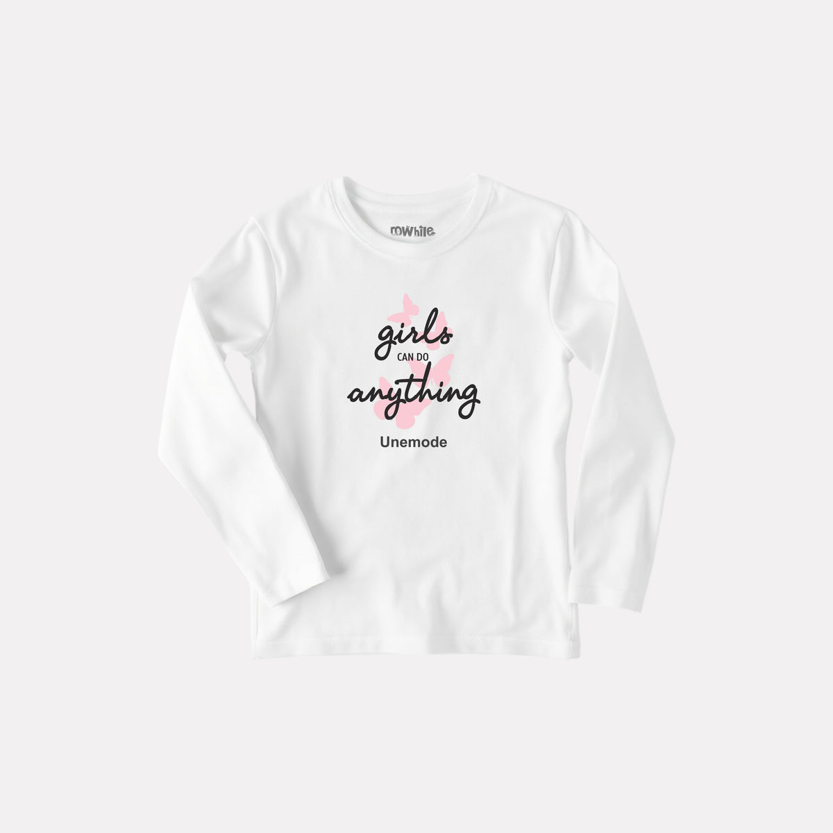Comfy Round Neck Full Sleeve T-Shirt for Girls