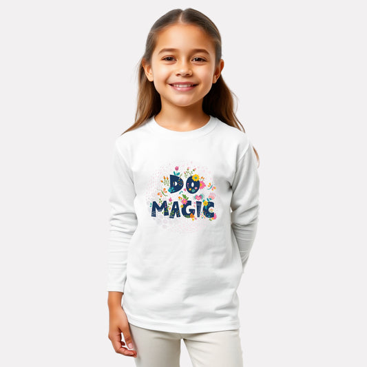 Comfy Round Neck Full Sleeve T-Shirt for Girls