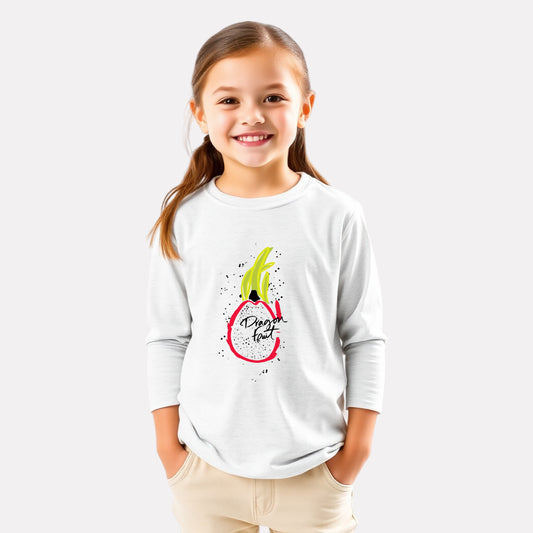 Comfy Round Neck Full Sleeve T-Shirt for Girls