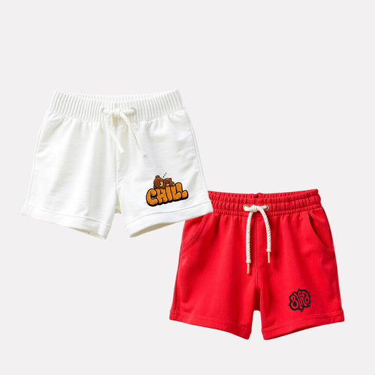 Boy Regular Fit Cotton Shorts - Pack of 2