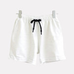 Baby Pink T-Shirt with White Melange Shorts Set