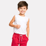 White Tee & Red Shorts for Boys