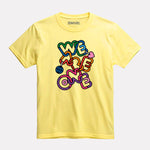 Printed light yellow Cotton T-Shirt for Girls
