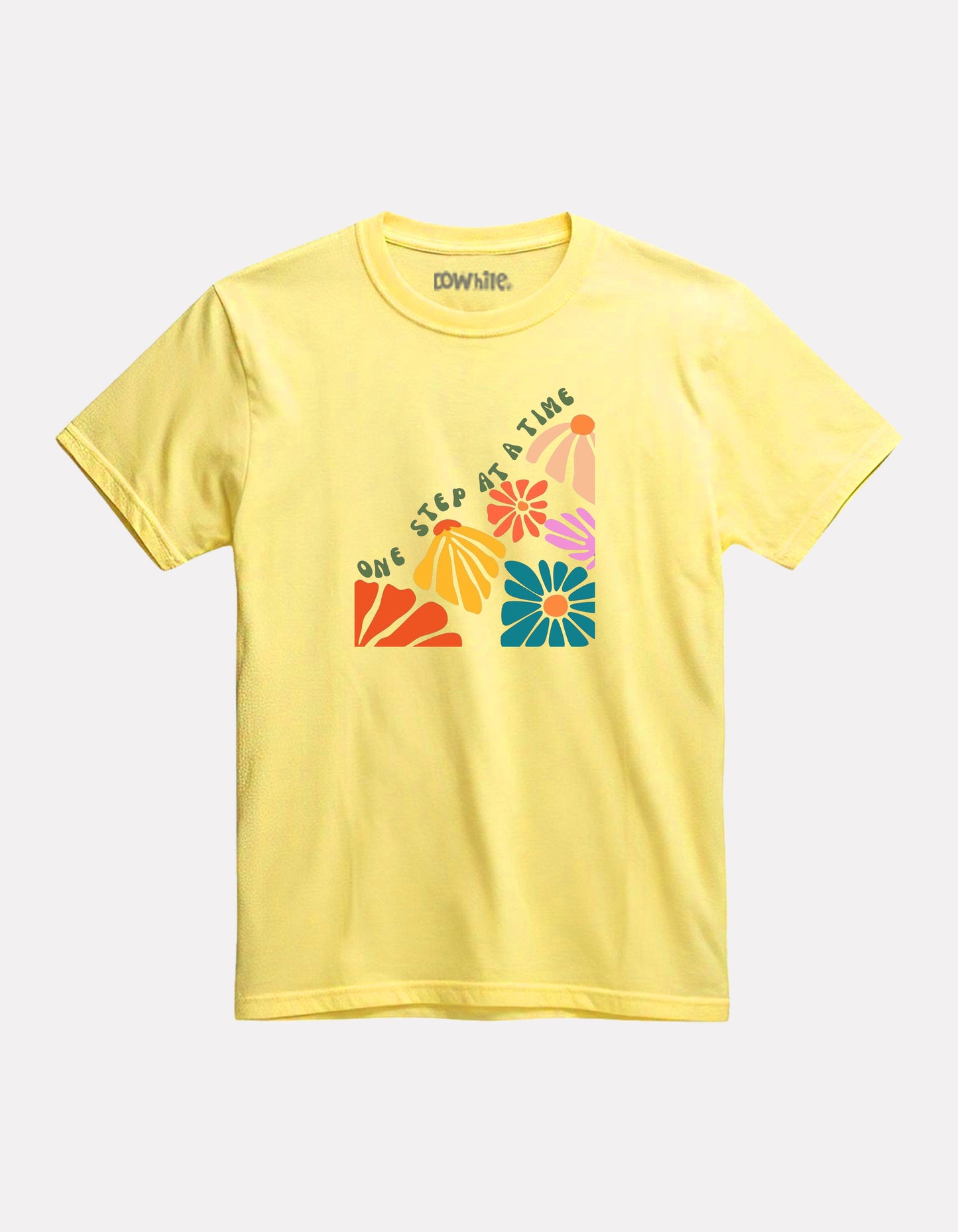 Junior Girl Printed light yellow Cotton T-Shirt
