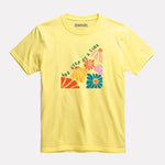 Junior Girl Printed light yellow Cotton T-Shirt
