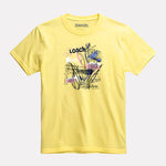 Printed Light yellow Cotton T-Shirt for Girls