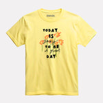 Junior Girl Printed light yellow Cotton T-Shirt