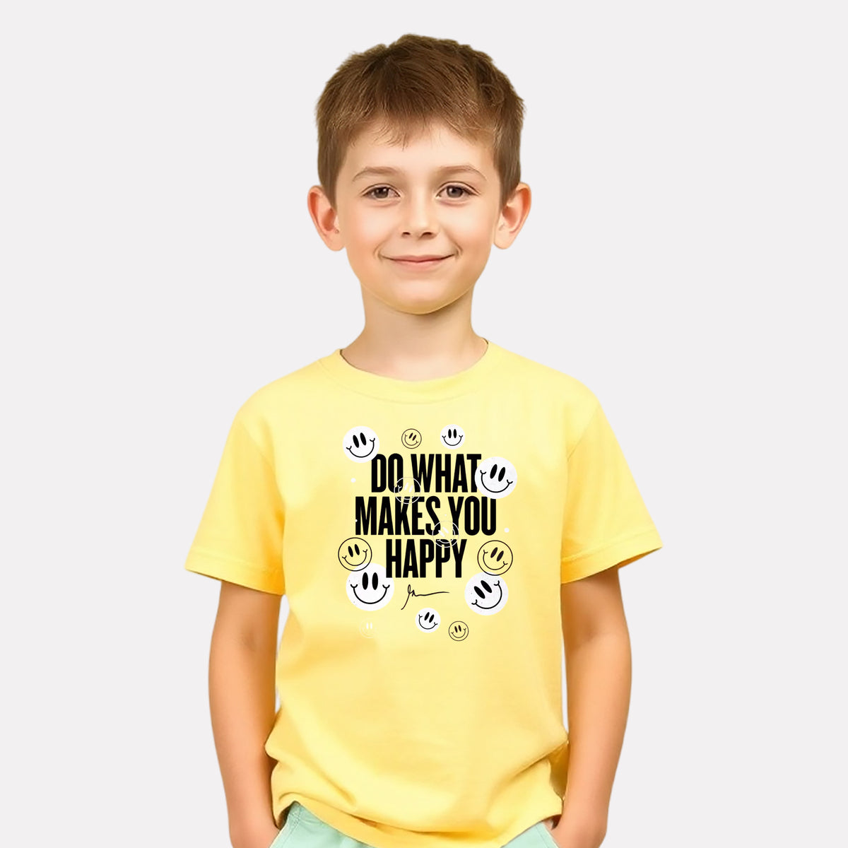 Yellow Trendy New Style T-Shirt for Boys