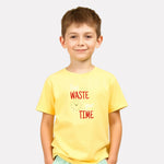 Junior Printed Light Yellow Casual Cotton T-Shirt