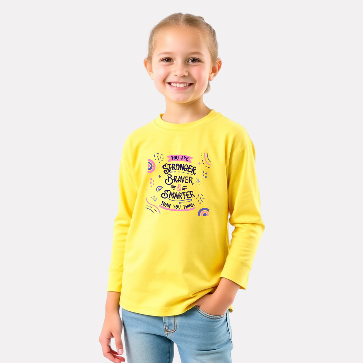 Casual Cotton Full Sleeve Round Neck T-Shirt