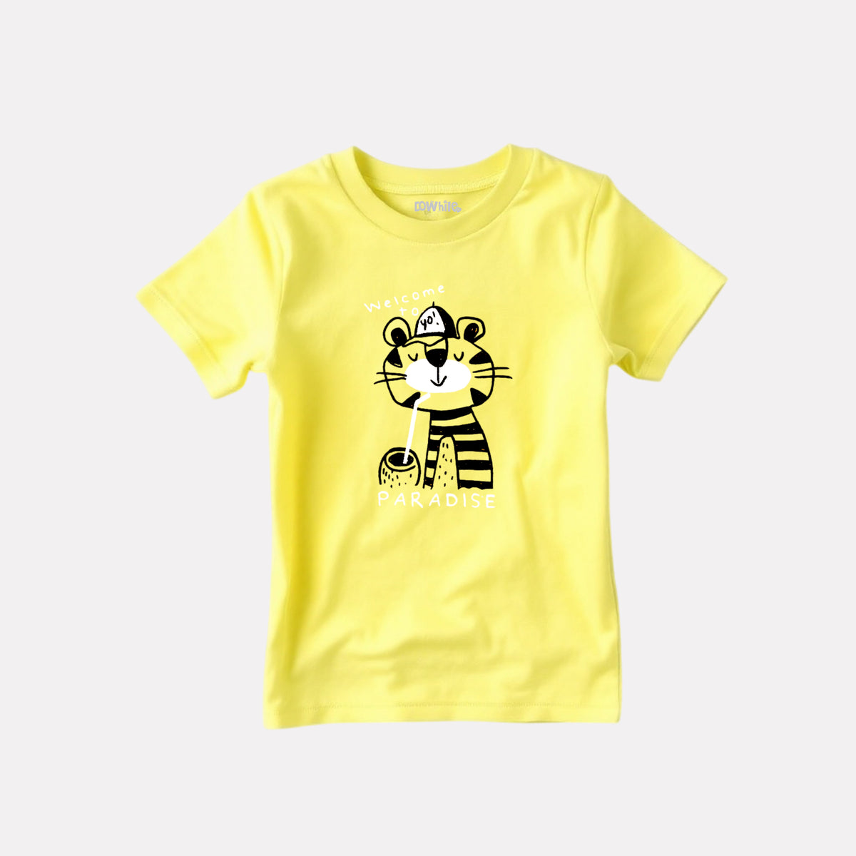 Yellow Printed T-shirt with Navy Blue Shorts Set